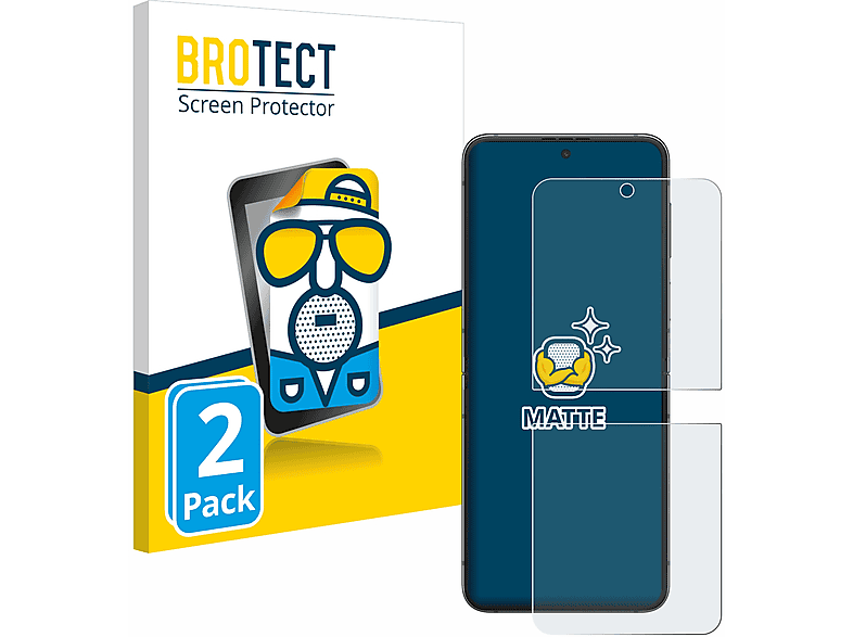 BROTECT 2x Z Galaxy Samsung Flip Schutzfolie(für matte 5)