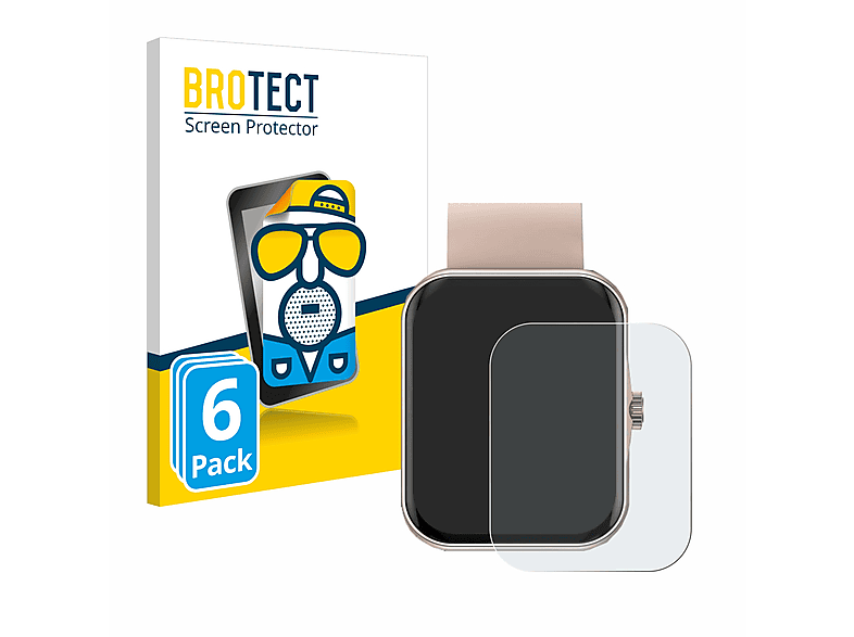 BROTECT 6x matte Schutzfolie(für Mutoy Smartwatch 1.83\