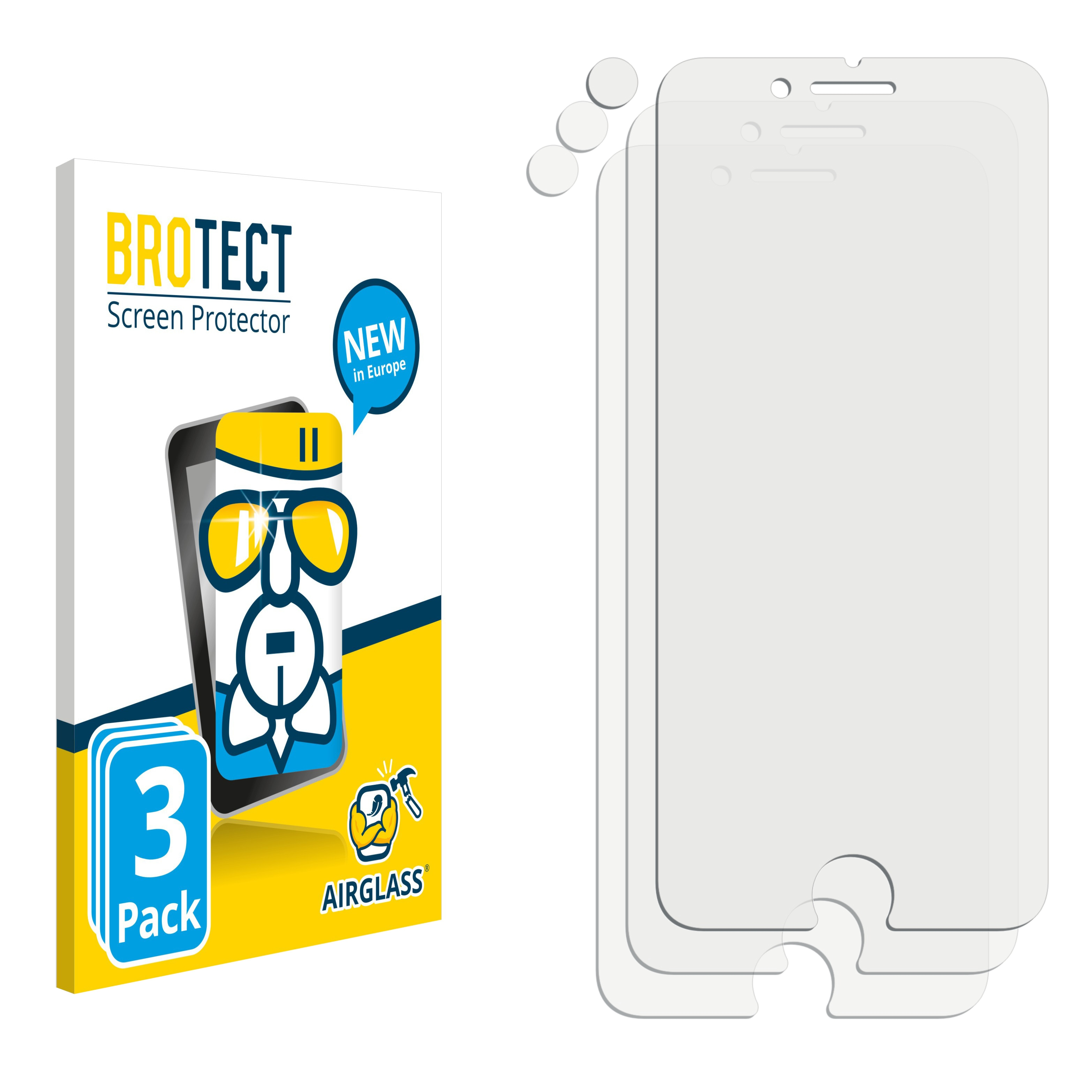 BROTECT iPhone Schutzfolie(für Apple klare 3 2022) 3x Airglass SE