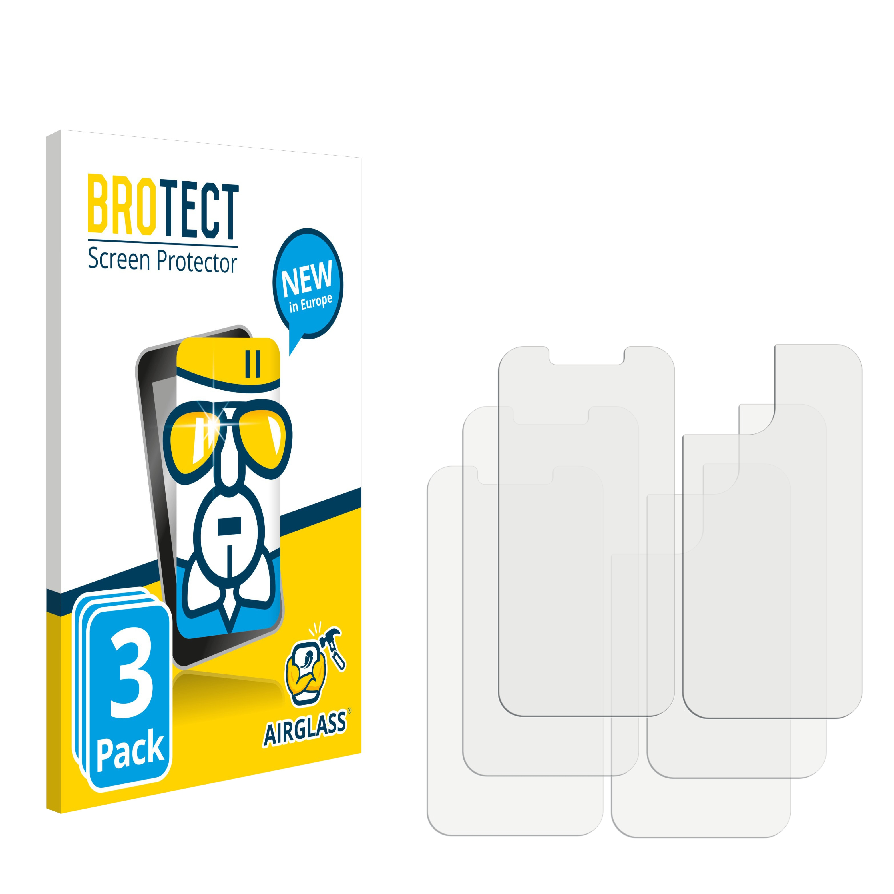 BROTECT 3x Airglass Schutzfolie(für klare 13 Apple mini) iPhone
