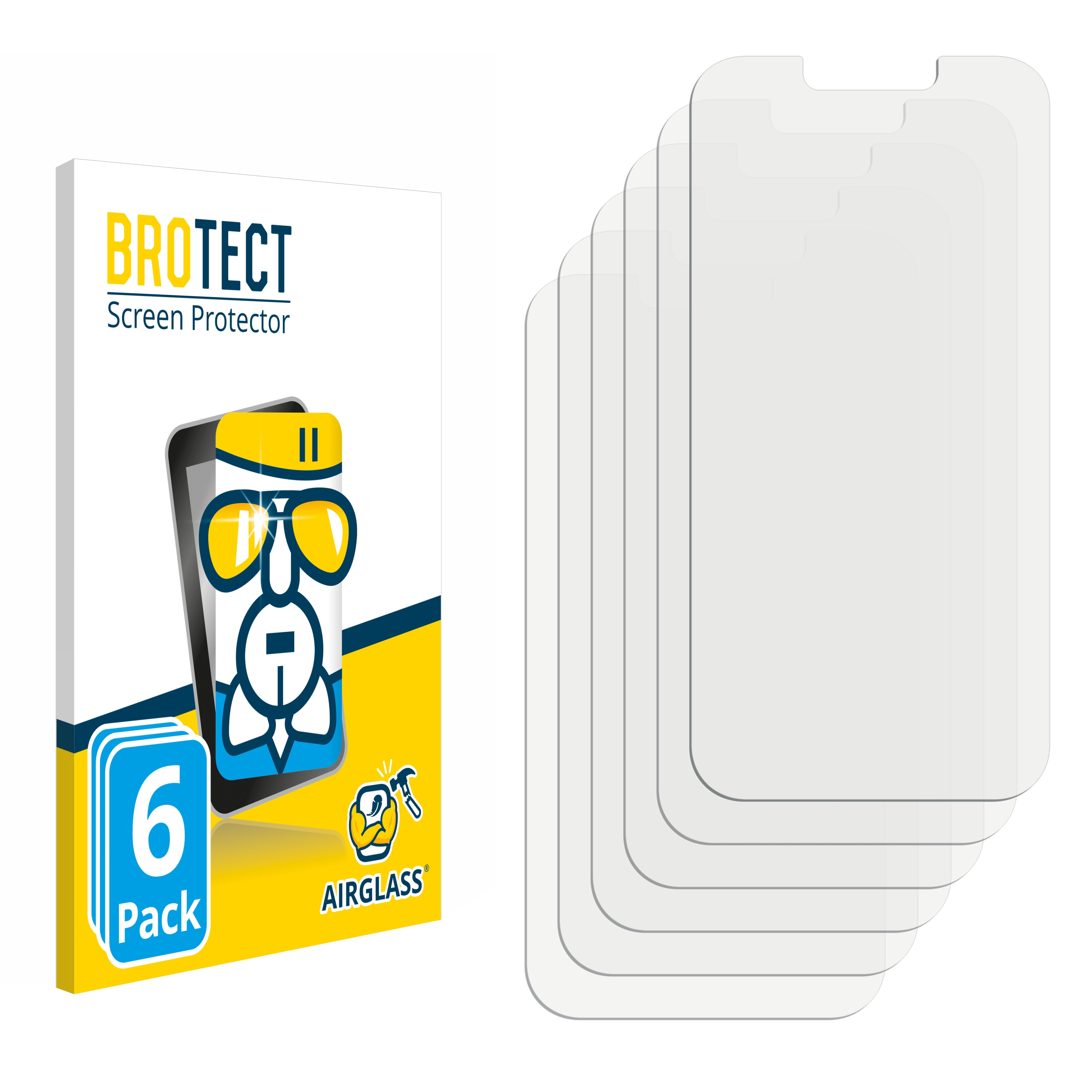 BROTECT 6x Airglass klare Schutzfolie(für Apple Pro) iPhone 13