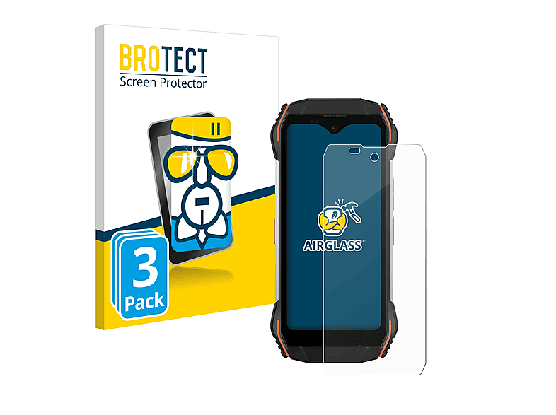 BROTECT 3x Airglass klare Schutzfolie(für Blackview N6000)