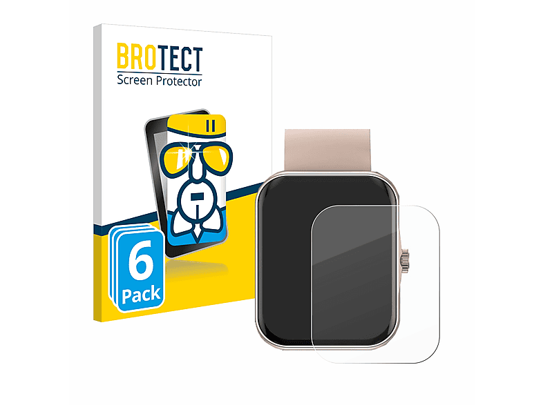 BROTECT 6x Airglass klare Schutzfolie(für Mutoy Smartwatch 1.83\