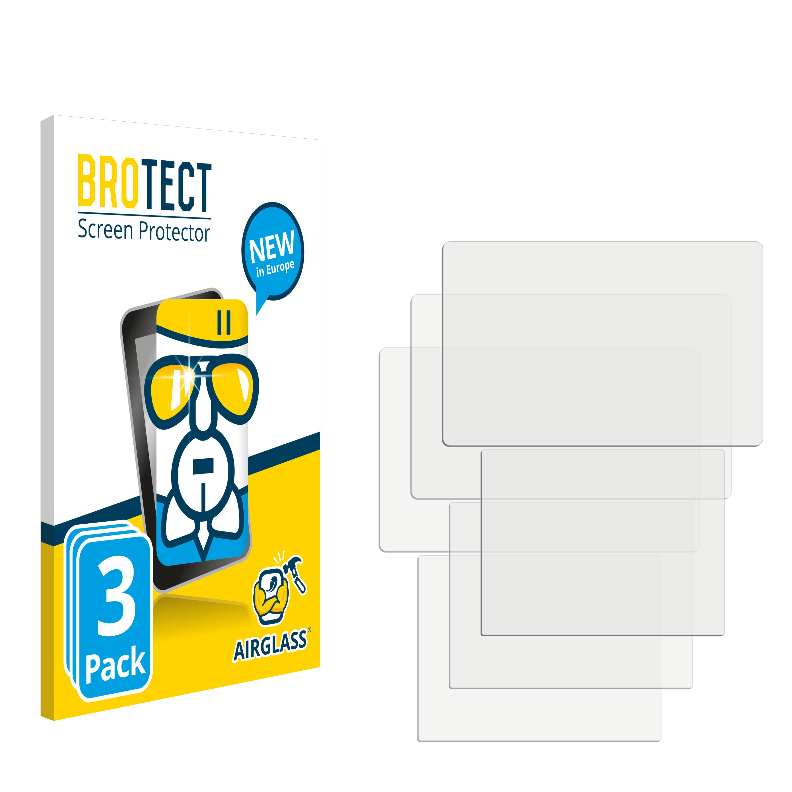 BROTECT 3x Airglass 3DS) Schutzfolie(für New Nintendo klare
