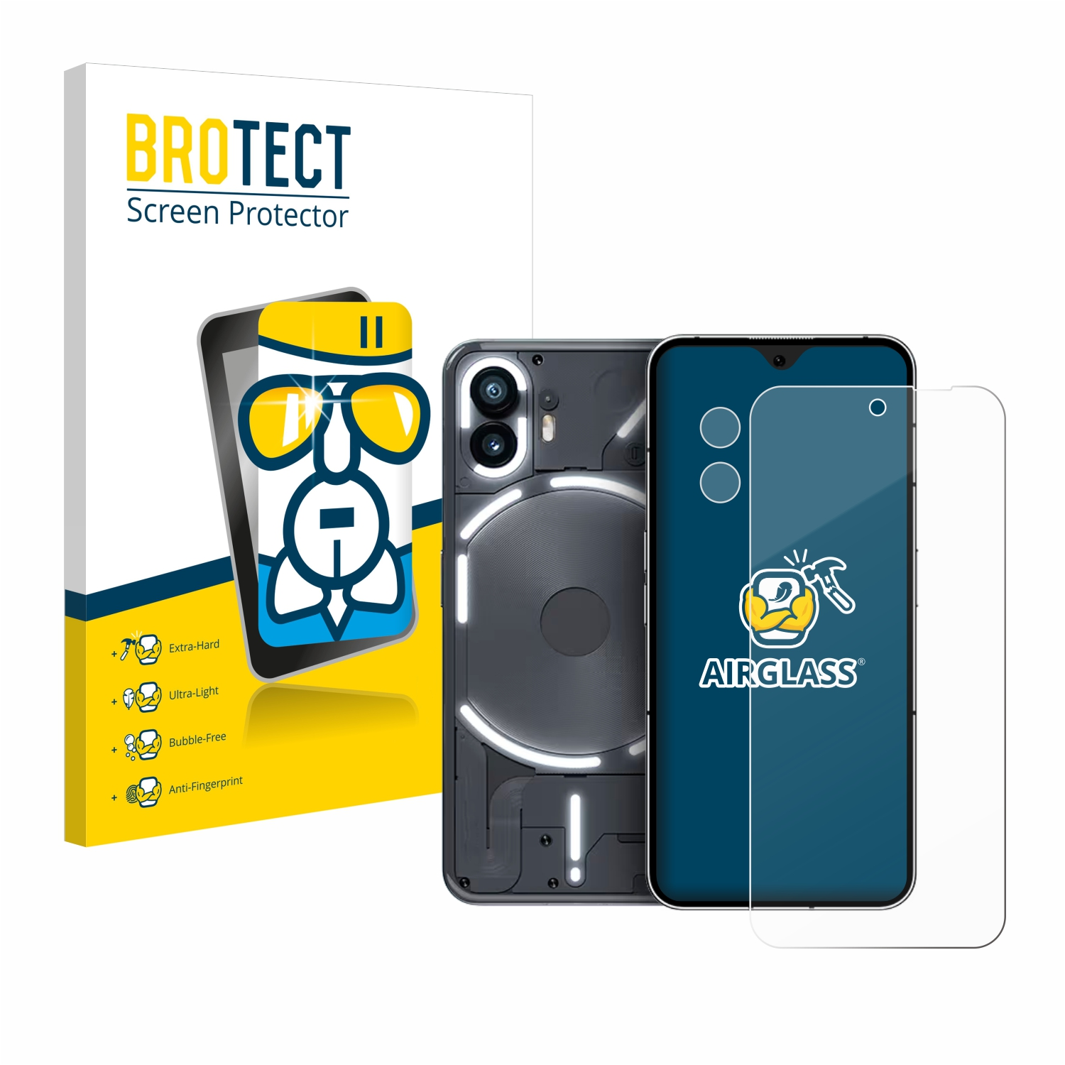 BROTECT Airglass klare (2)) Phone Nothing Schutzfolie(für