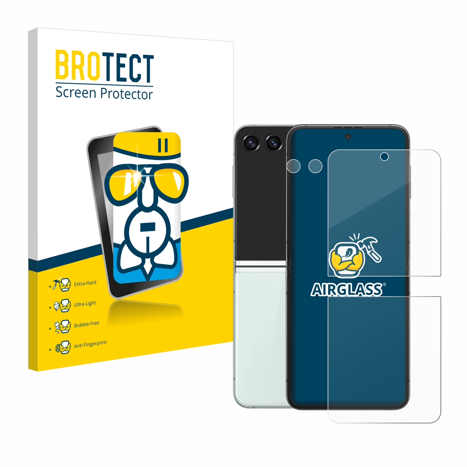 BROTECT Z 5) Samsung klare Galaxy Airglass Flip Schutzfolie(für