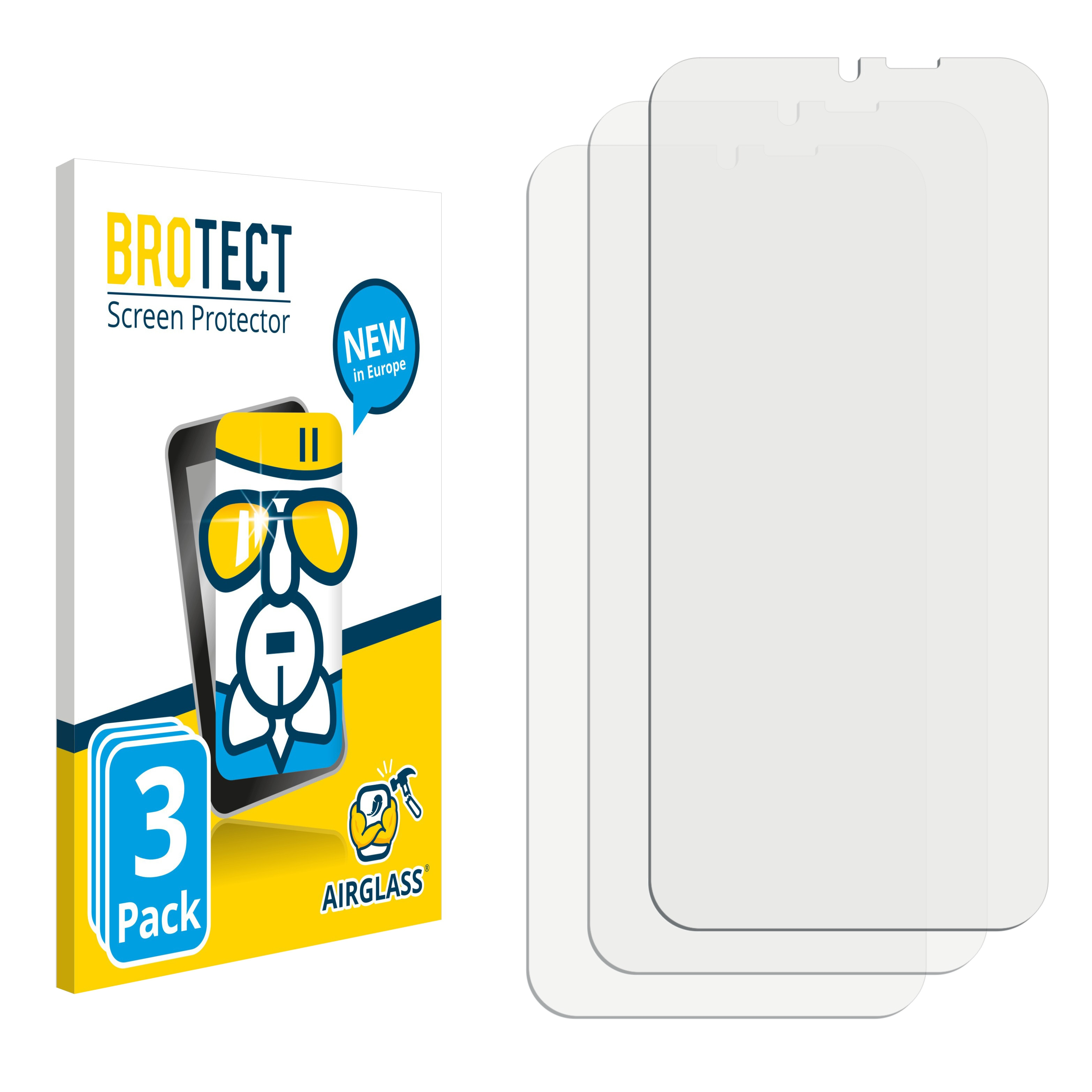 BROTECT 3x Airglass klare 18T Ulefone Schutzfolie(für Armor Power Ultra)