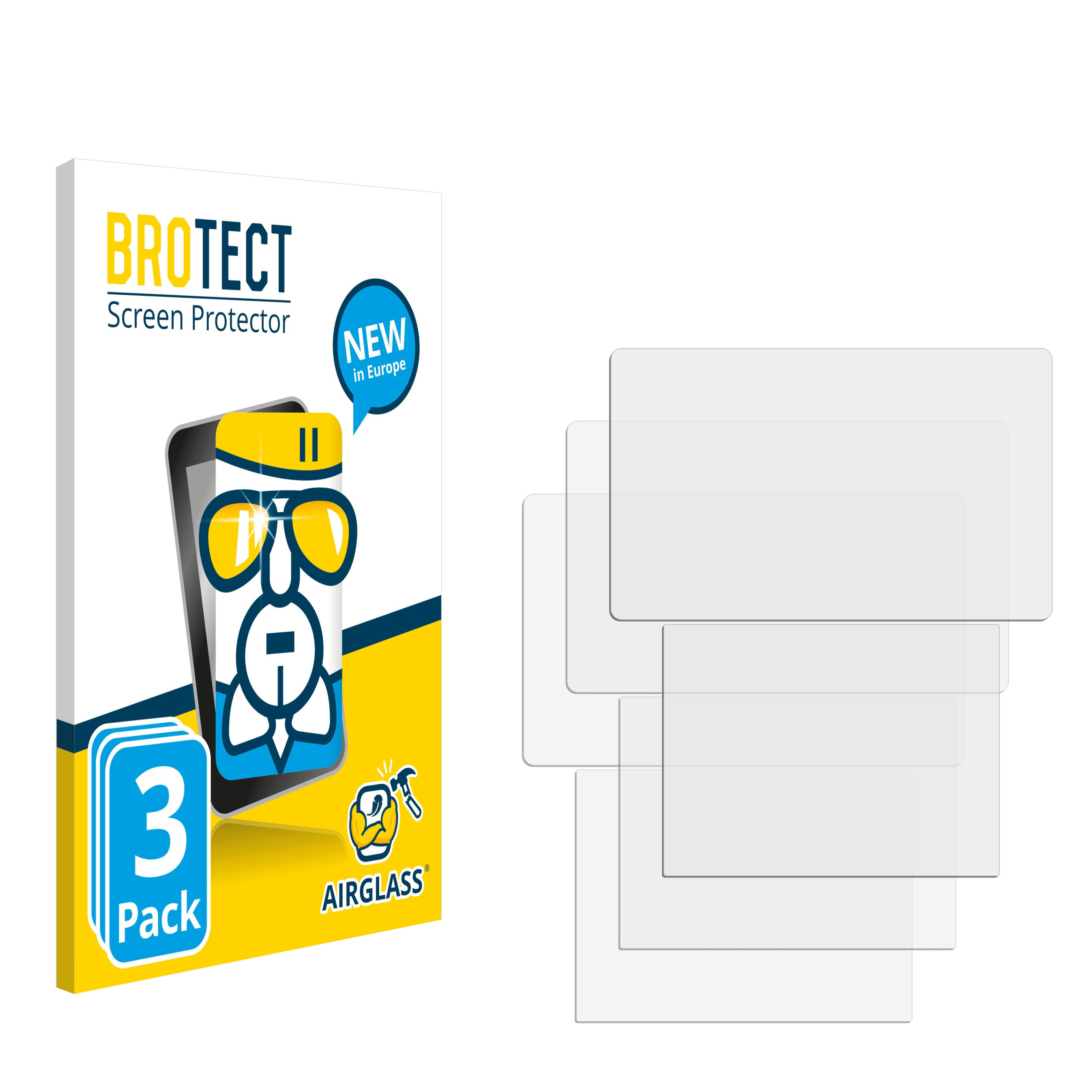 BROTECT 3x Airglass klare XL SPM7800) 3DS Nintendo Schutzfolie(für