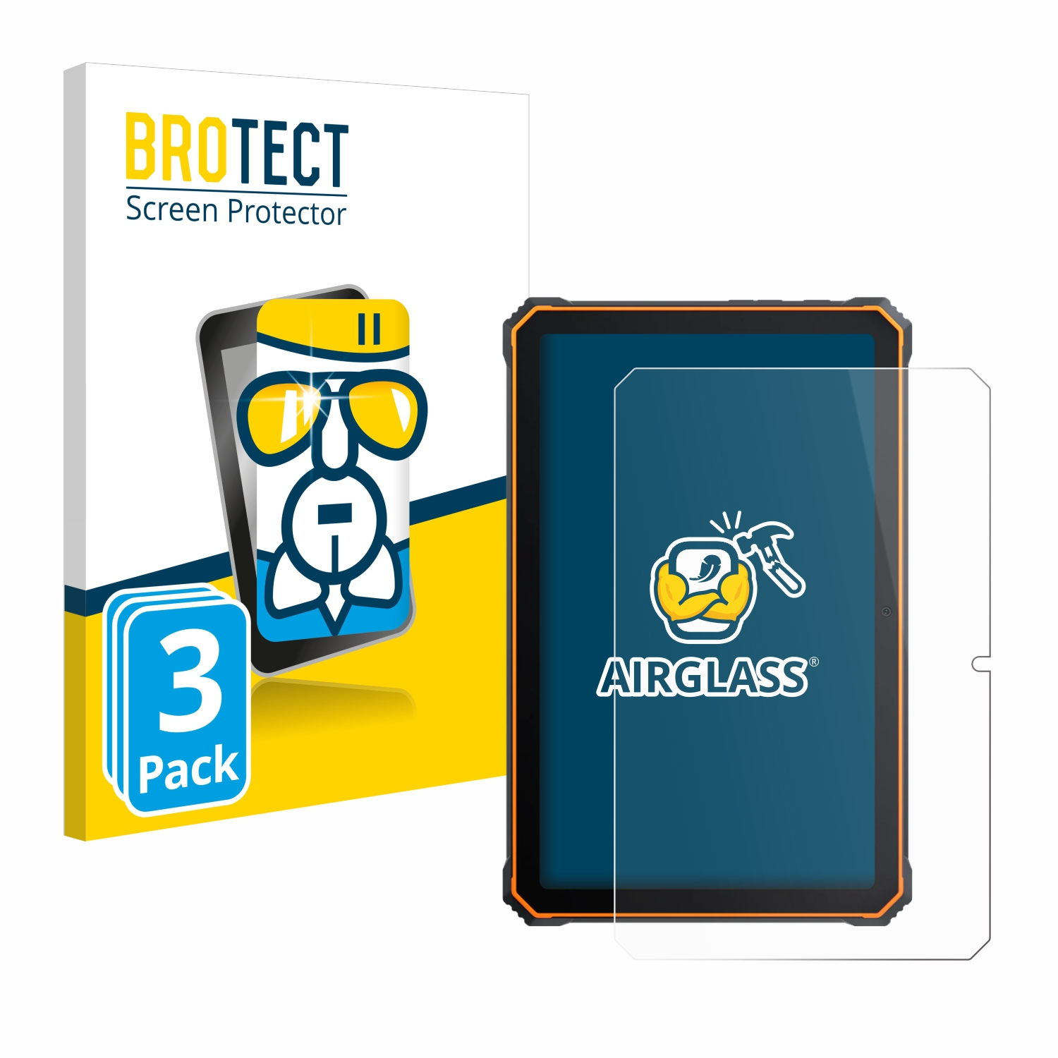 BROTECT 3x Airglass klare Schutzfolie(für Active 8 Pro Blackview 10,36\
