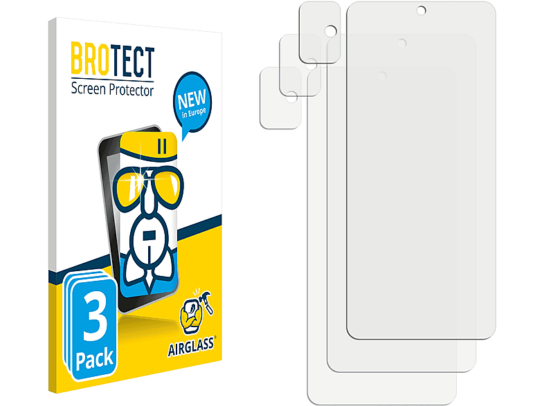 BROTECT 3x Airglass klare Schutzfolie(für Samsung Galaxy A51 5G)