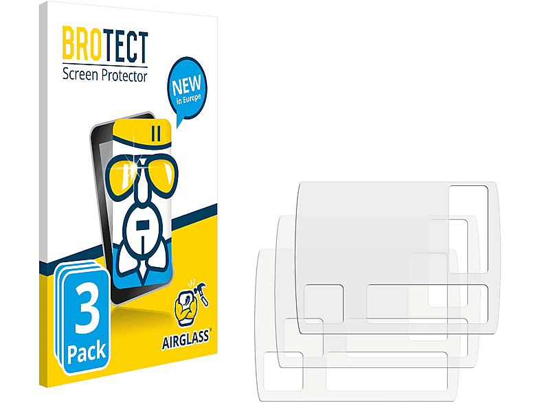 BROTECT 3x Airglass klare Schutzfolie(für Cane Crono  Par 4-50)