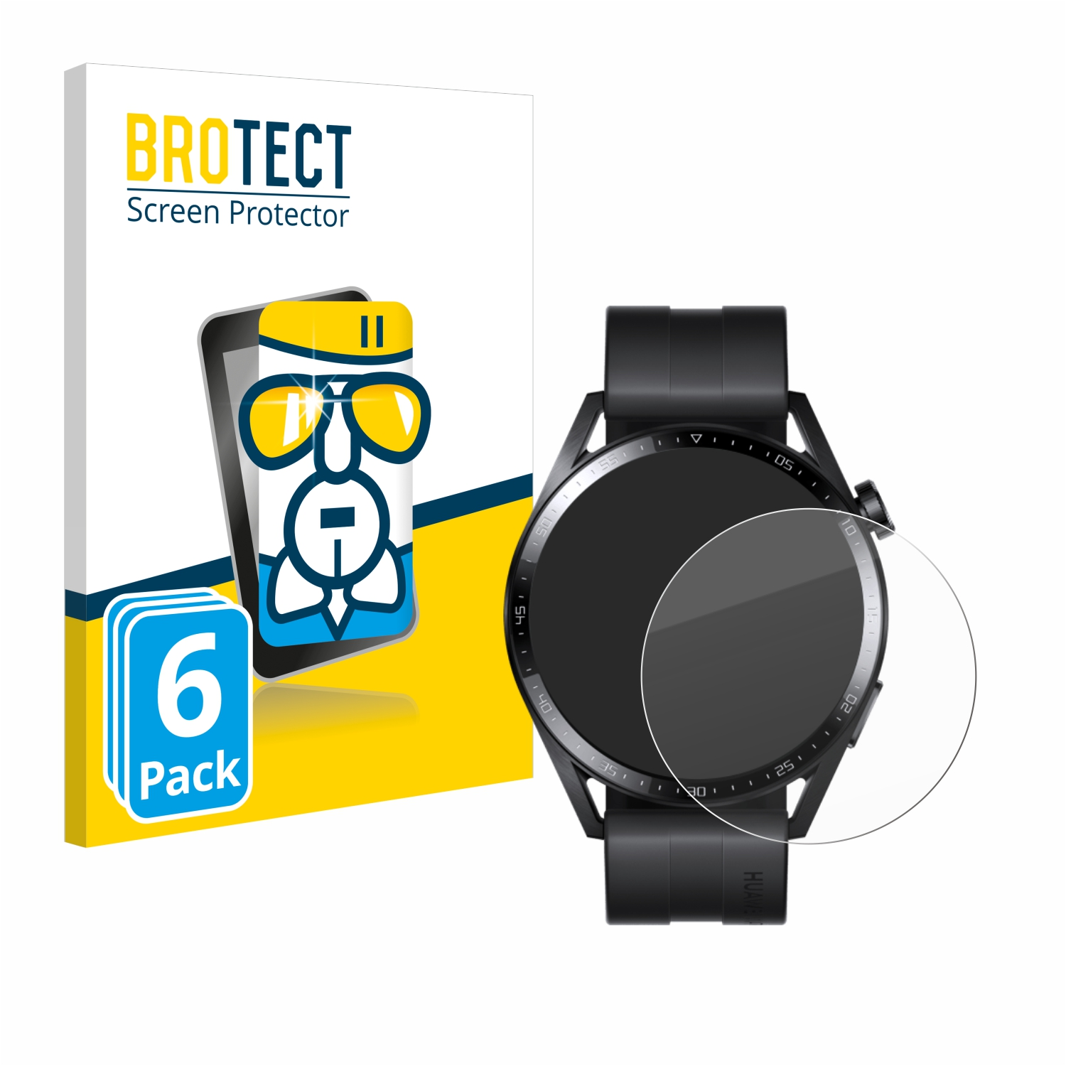 BROTECT 6x Airglass mm)) Schutzfolie(für klare GT (46 Huawei Watch 3