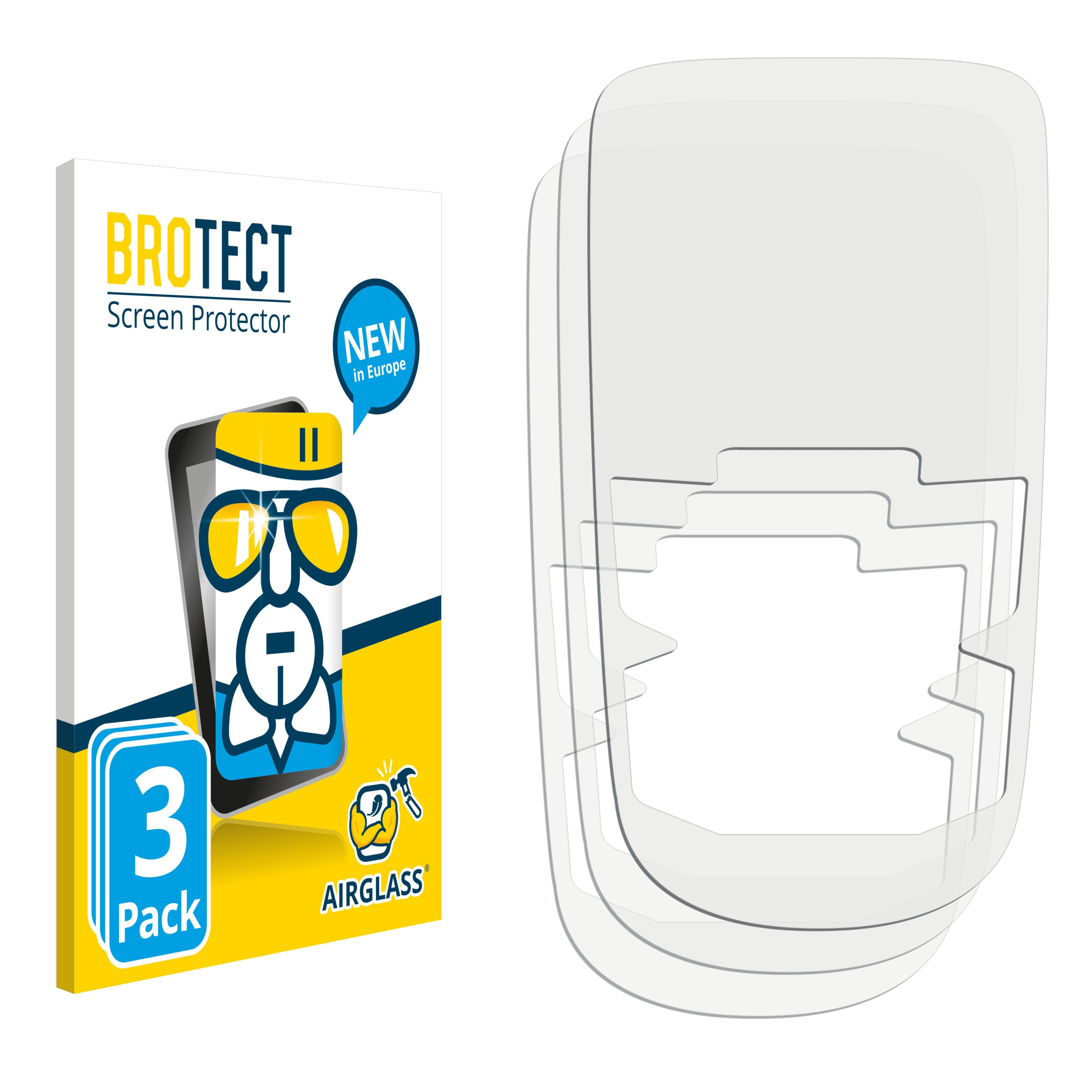 BROTECT TECH 600) Bartec 3x Airglass klare Schutzfolie(für