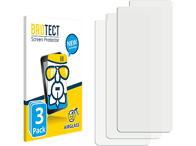 BROTECT 3x Airglass G 5G Motorola Plus) Moto Schutzfolie(für klare