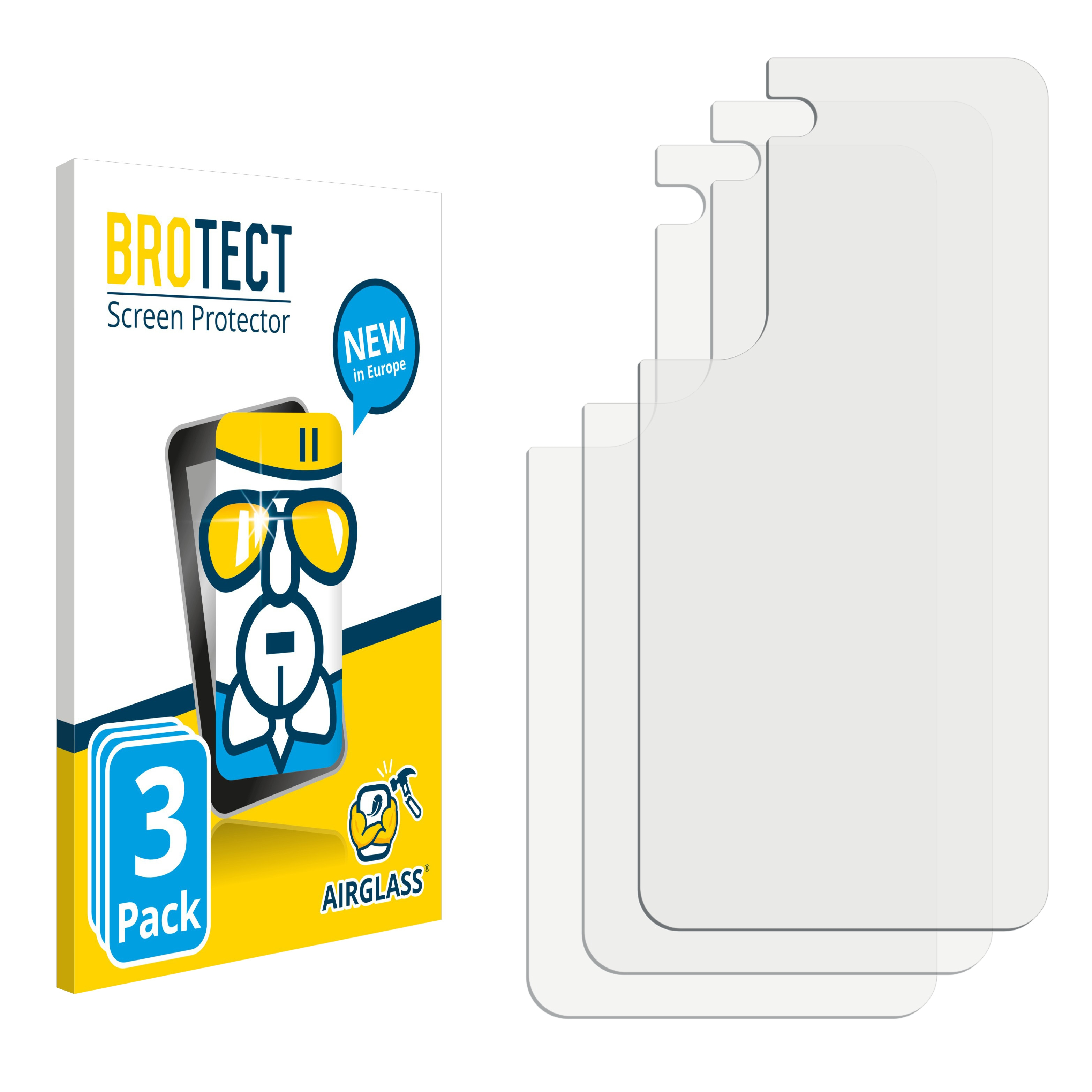 BROTECT 3x Airglass klare Schutzfolie(für Edition) Enterprise S22 Galaxy Samsung