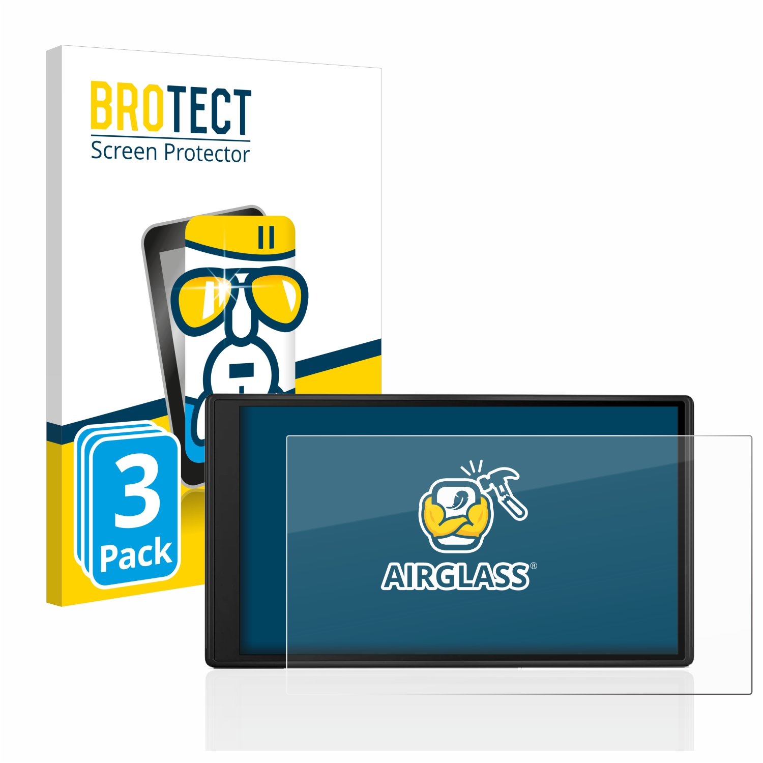 BROTECT 3x Airglass klare Schutzfolie(für Garmin Drive 55)
