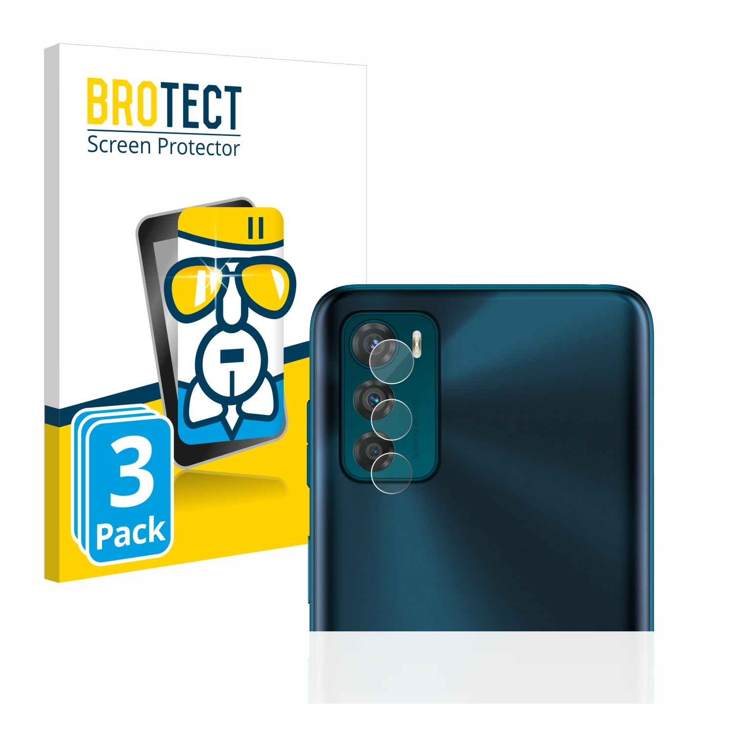 Airglass Motorola BROTECT G42) Moto 3x klare Schutzfolie(für