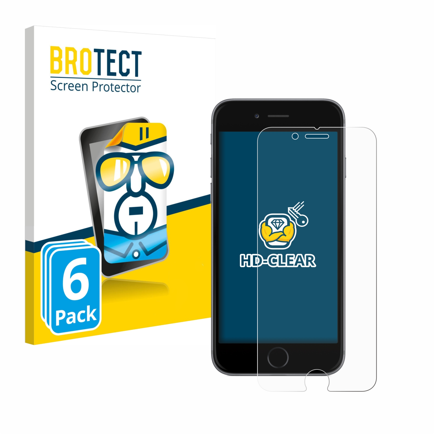 BROTECT 6x klare Schutzfolie(für Apple 6S) iPhone