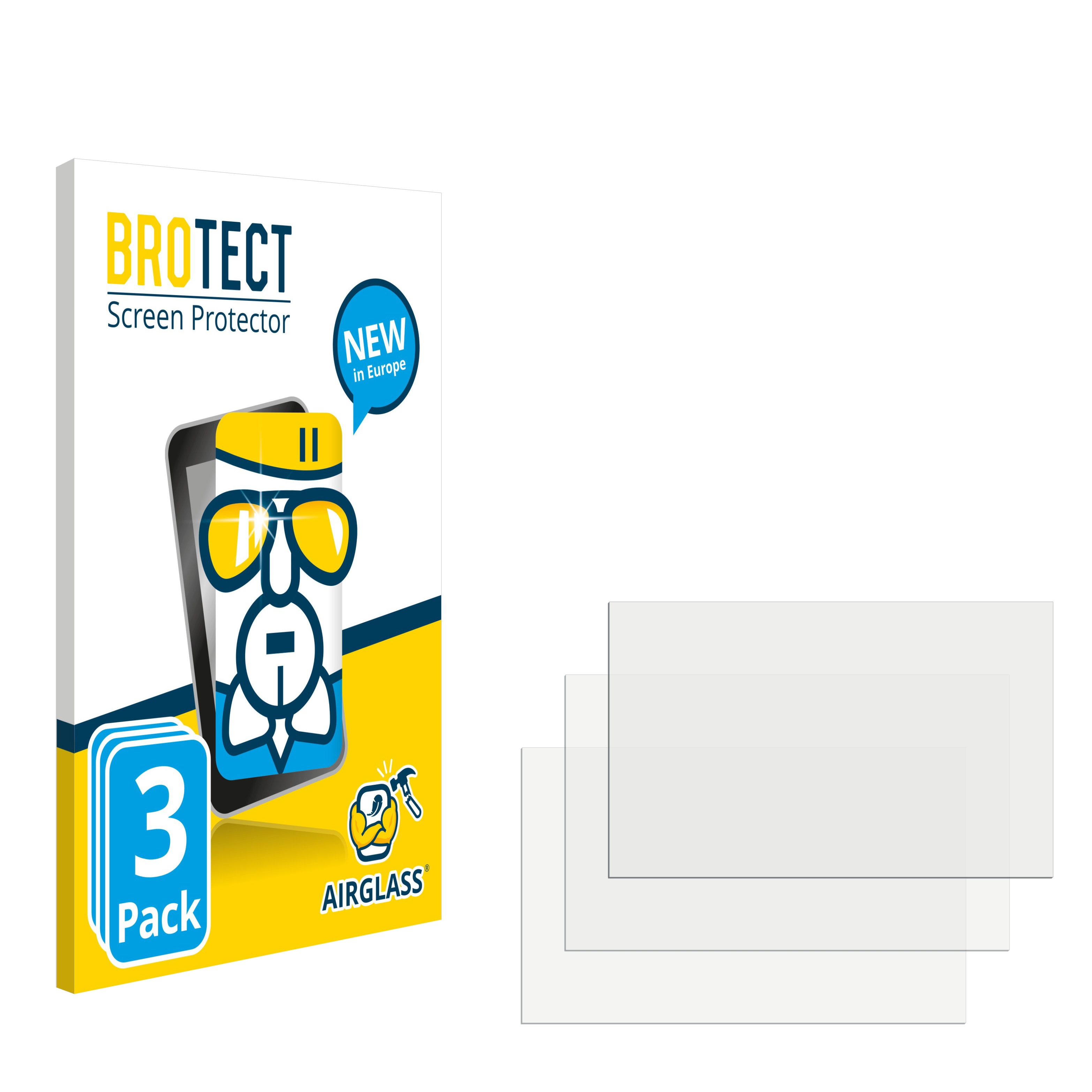 S8 BROTECT Airglass Atoto klare 7 Schutzfolie(für Standard zoll) 3x