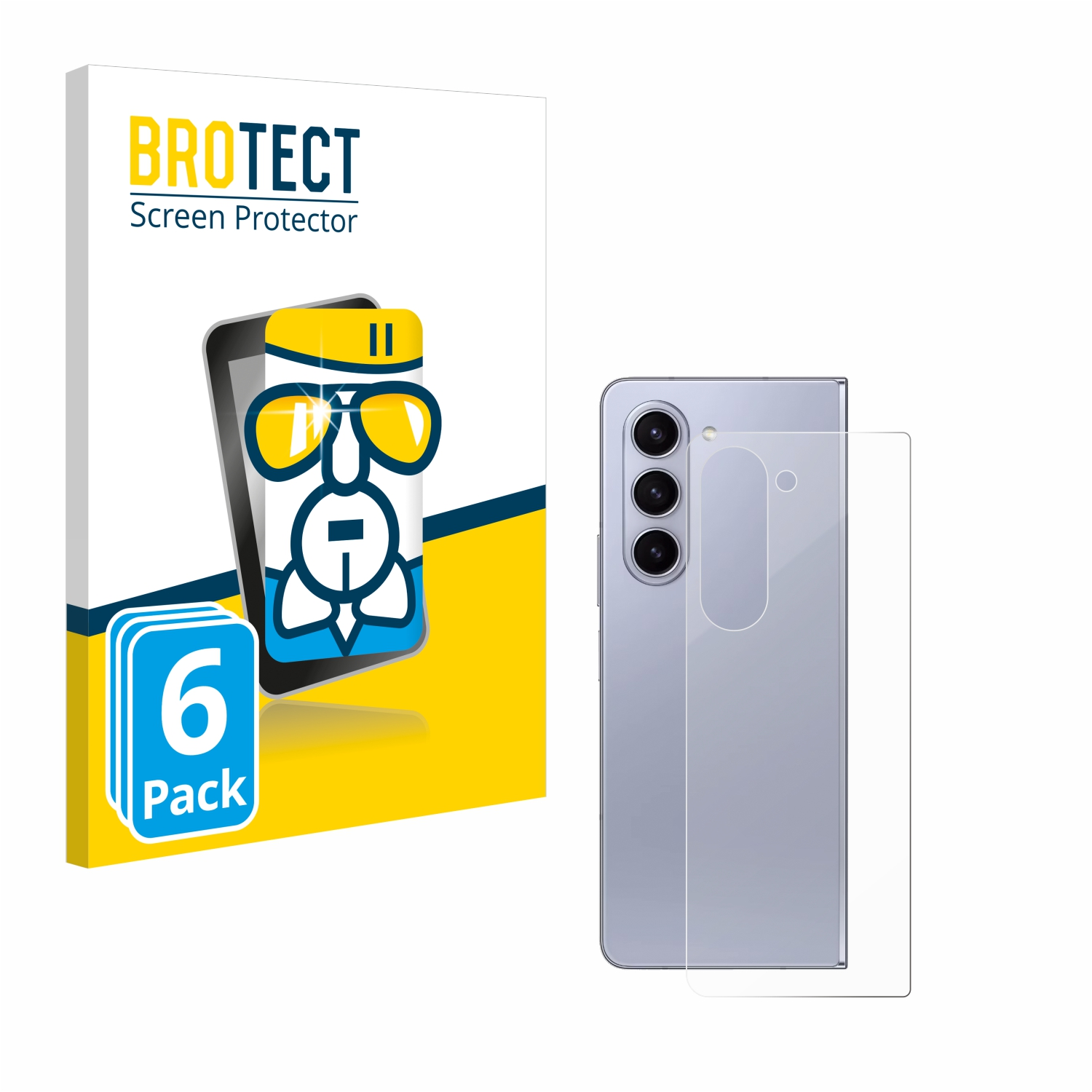 Airglass 6x klare 5) Samsung Schutzfolie(für Z BROTECT Galaxy Fold
