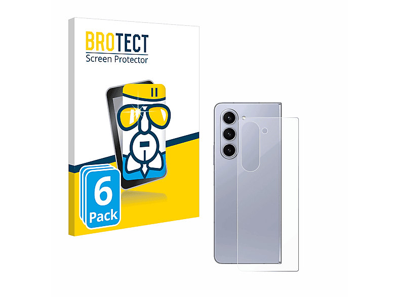 Airglass 6x klare 5) Samsung Schutzfolie(für Z BROTECT Galaxy Fold