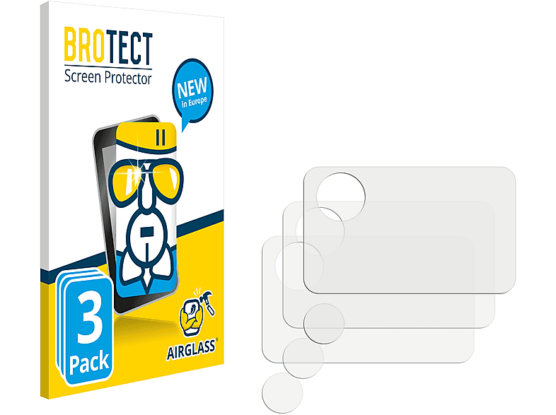 BROTECT 3x Airglass klare Schutzfolie(für Xiaomi Poco X4 Pro 5G)