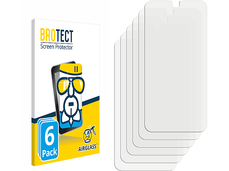 klare BROTECT Airglass Tecno 5S) Pop 6x Schutzfolie(für