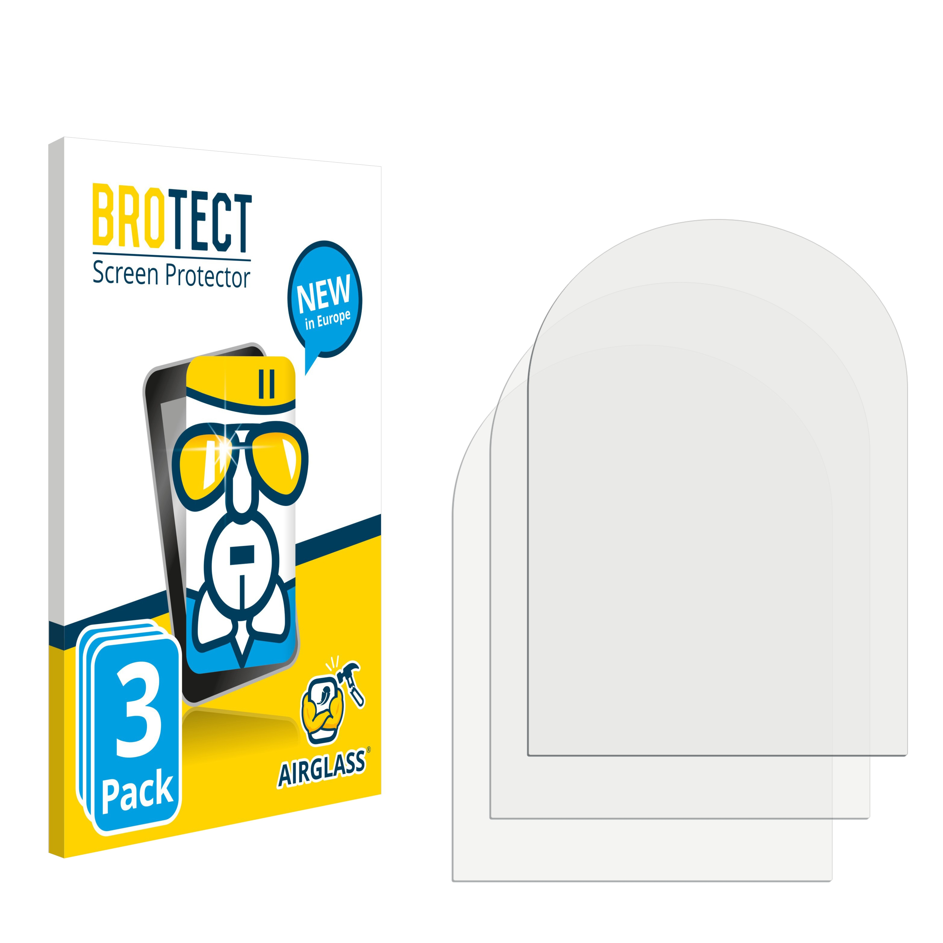 BROTECT 3x Airglass klare Schutzfolie(für Dermalog ZF1)