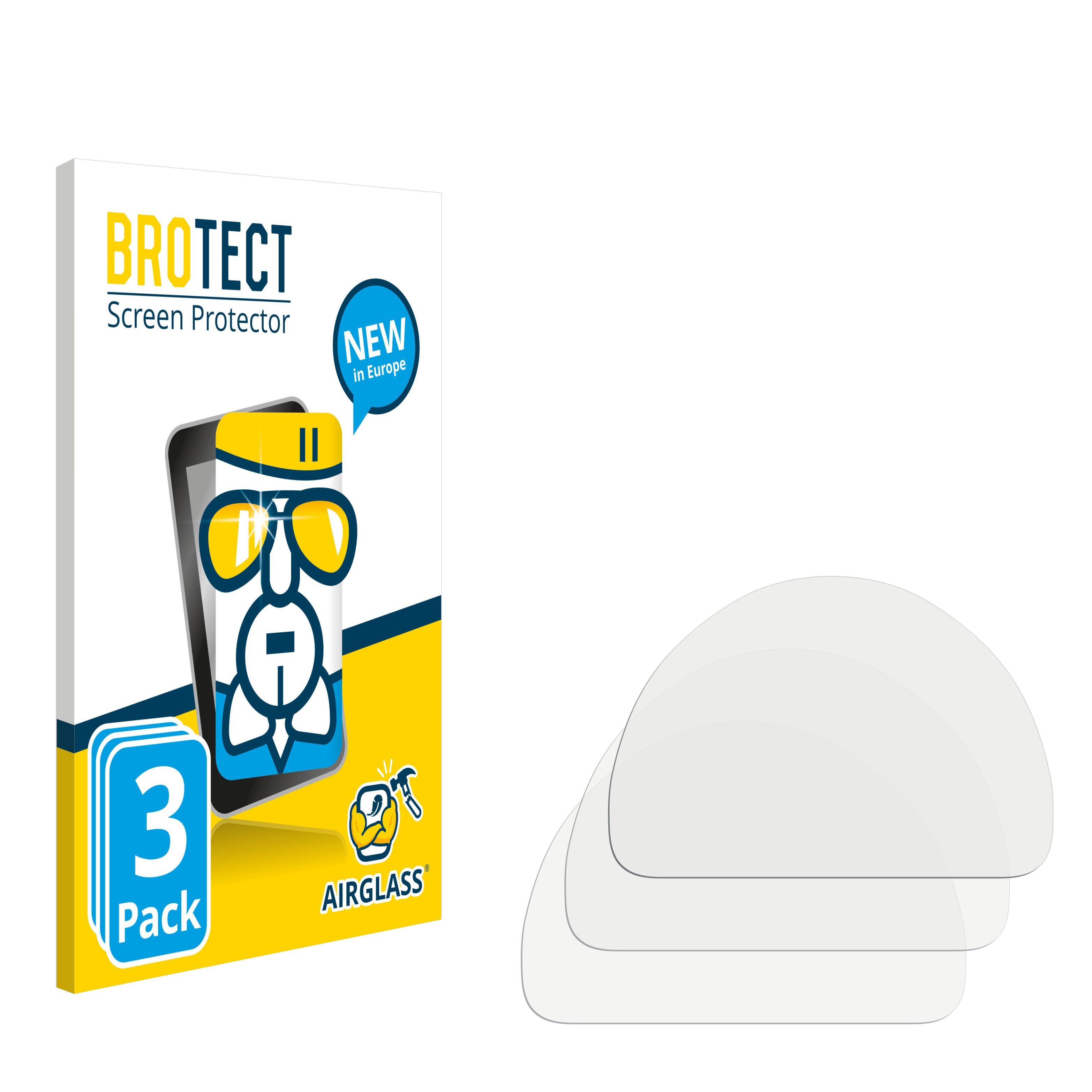 BROTECT 3x Airglass klare 453 Schutzfolie(für Fortwo Smart Tachoanzeige)