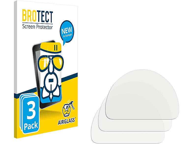 BROTECT 3x Airglass klare Schutzfolie(für Smart 453 Fortwo Tachoanzeige)
