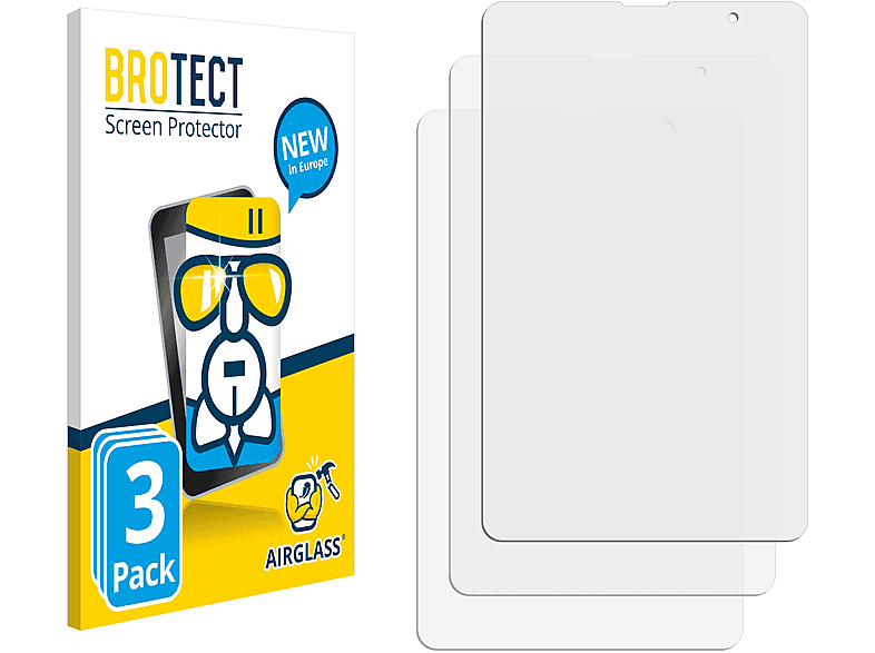 BROTECT 3x Airglass klare Schutzfolie(für 1) Smile Alldocube
