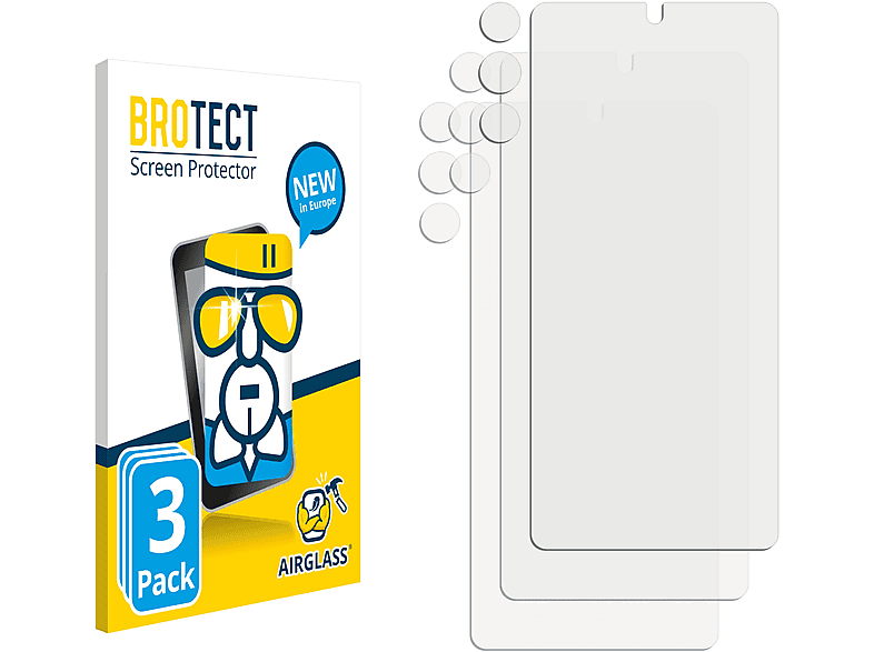 BROTECT 3x Airglass klare Schutzfolie(für Motorola Edge 30 Pro)
