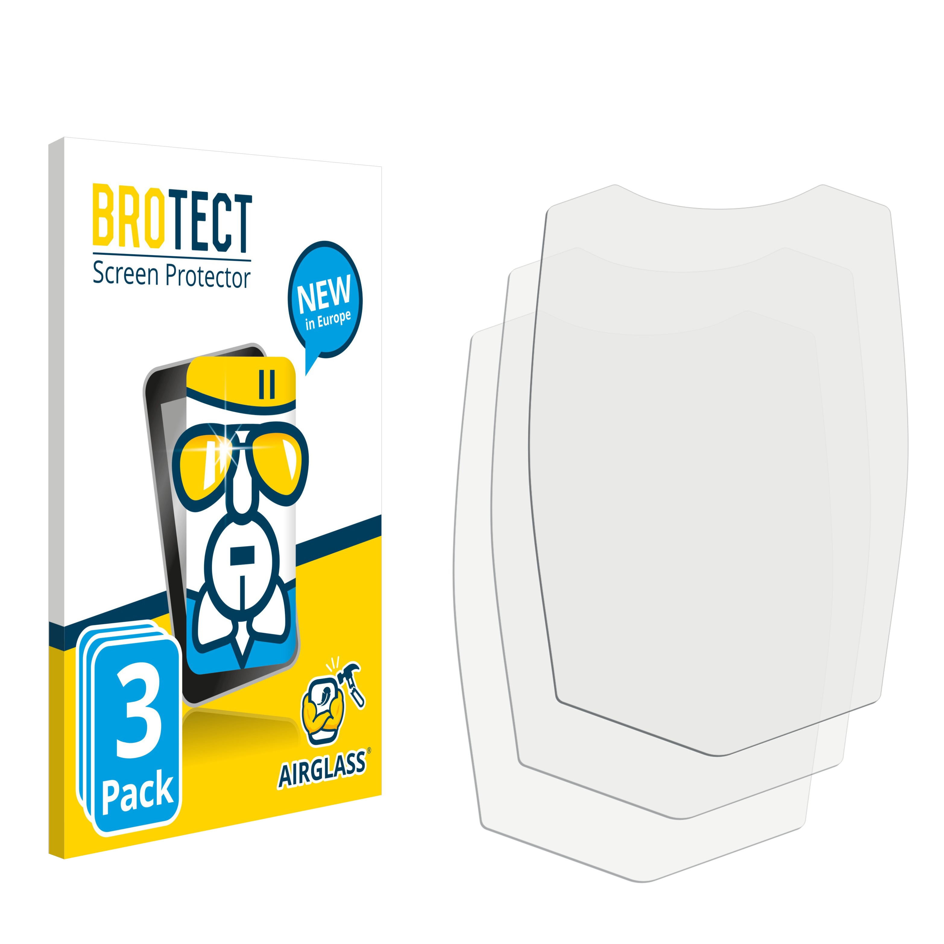 3x Schutzfolie(für BIGO Bicycle Computer) klare Airglass BROTECT