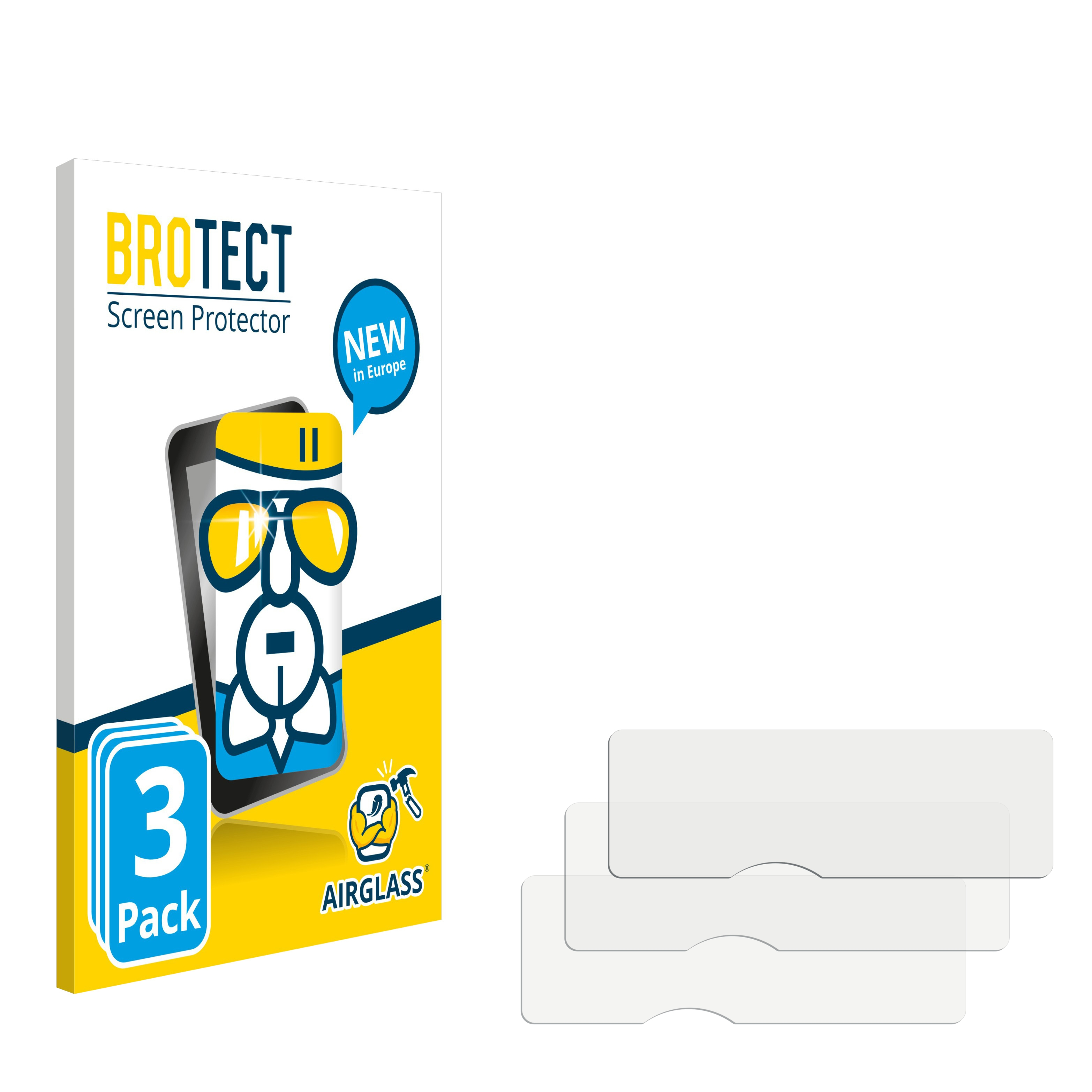 BROTECT 3x Airglass klare H-Tronic C5) Schutzfolie(für Akkumaster