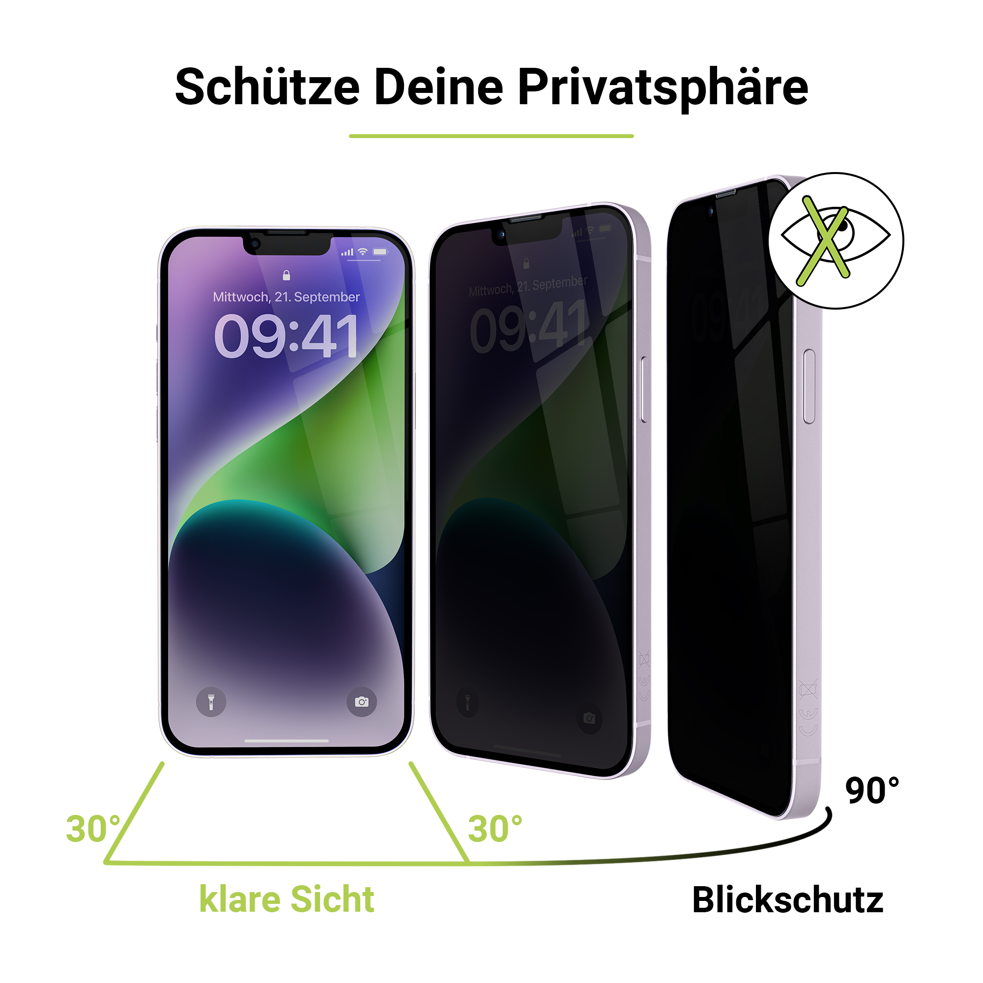 Plus iPhone ARTWIZZ - PrivacyGlass Apple Plus, Displayschutz(für Max 13 / 14 Pro iPhone 13 14 Max) Pro iPhone