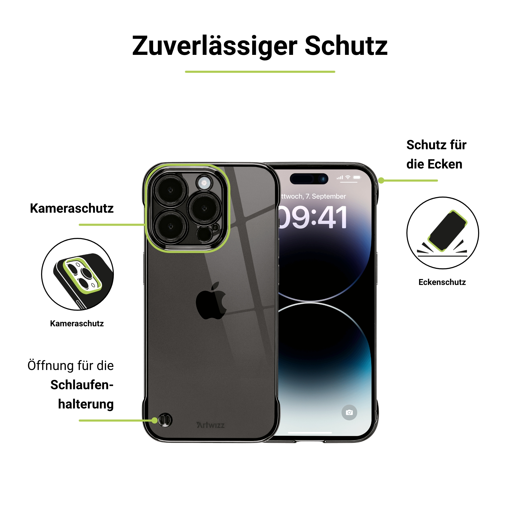 ARTWIZZ MazingClip, iPhone Schwarz Max, 14 Apple, Pro Backcover,