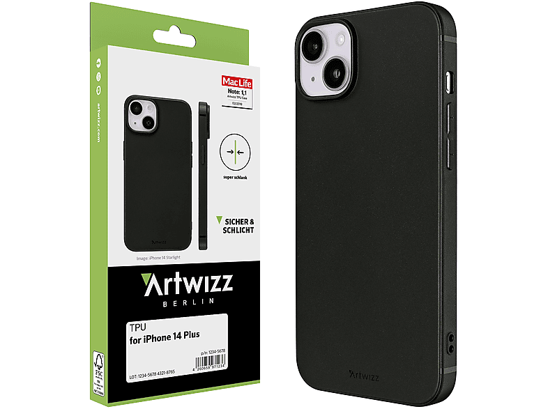 ARTWIZZ TPU Case, Backcover, Apple, iPhone 14 Plus, Schwarz