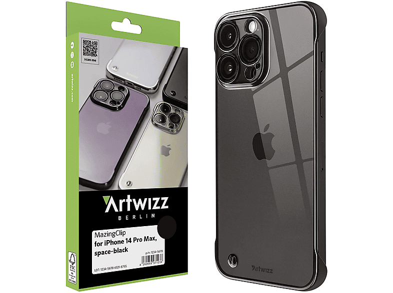 ARTWIZZ MazingClip, Backcover, Pro 14 Apple, Schwarz iPhone Max