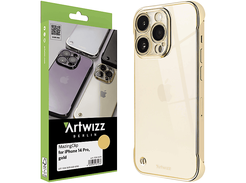 ARTWIZZ MazingClip, Backcover, Apple, iPhone 14 Pro, Gold