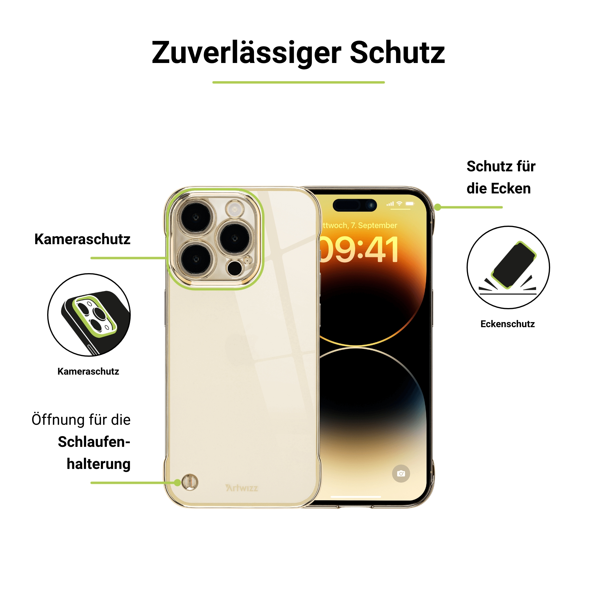 ARTWIZZ MazingClip, Backcover, Apple, iPhone 14 Pro, Gold