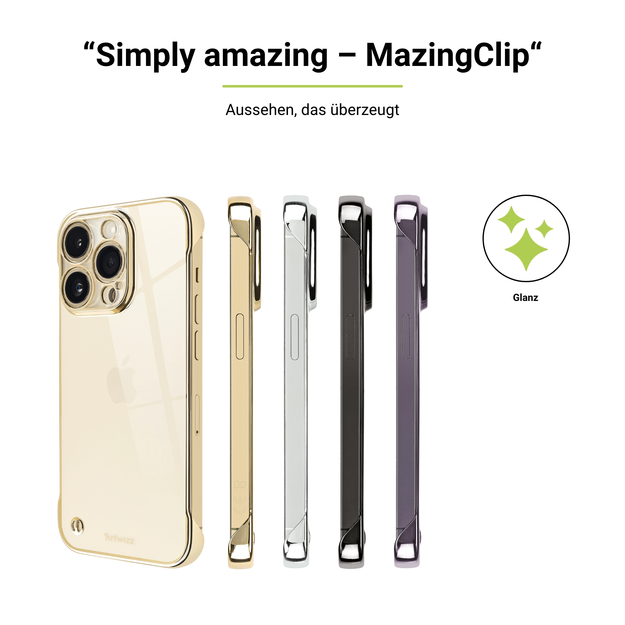 Apple, Backcover, 14 Gold MazingClip, iPhone Pro, ARTWIZZ