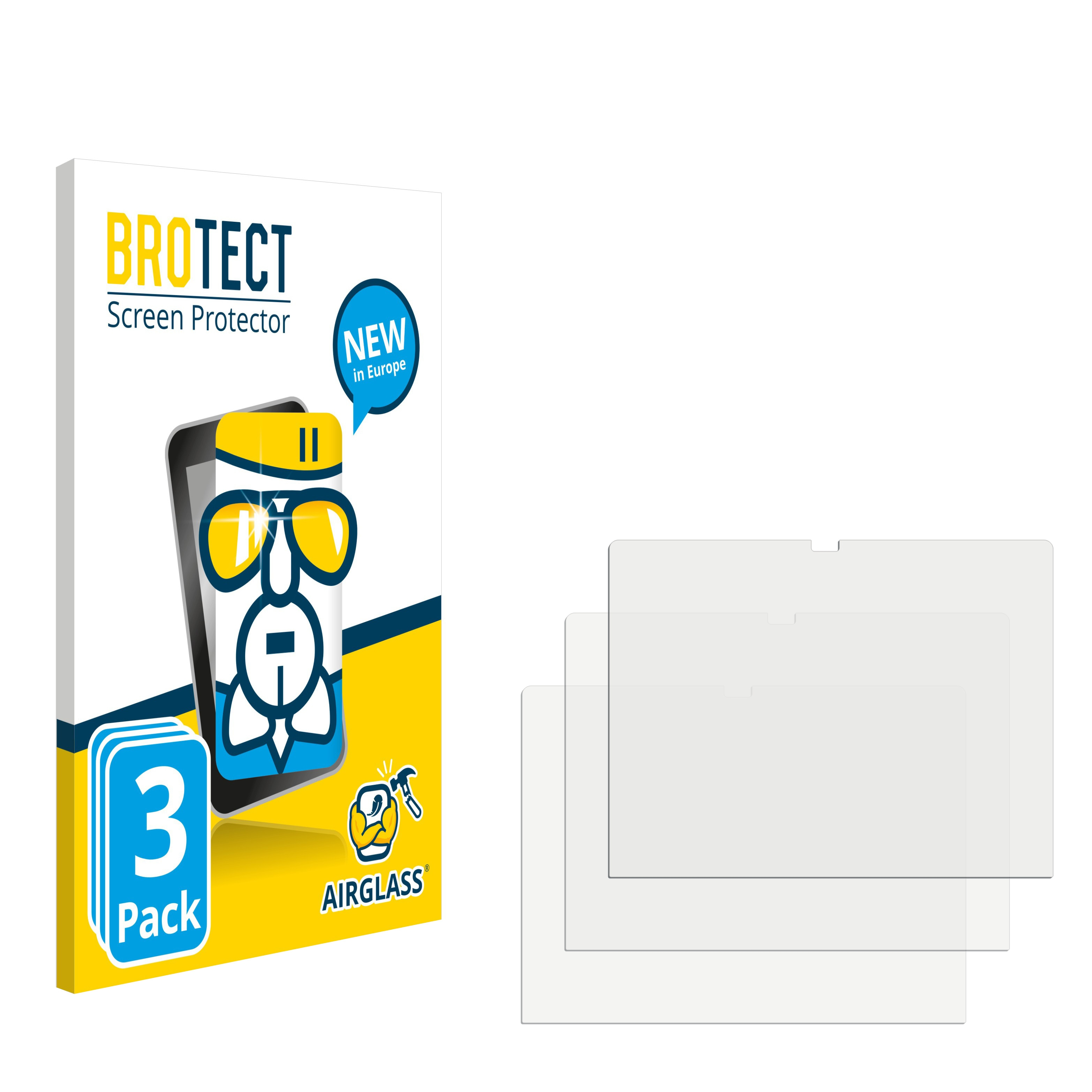 BROTECT 3x Airglass x360 HP 12b-ca0005nf) Chromebook Schutzfolie(für klare