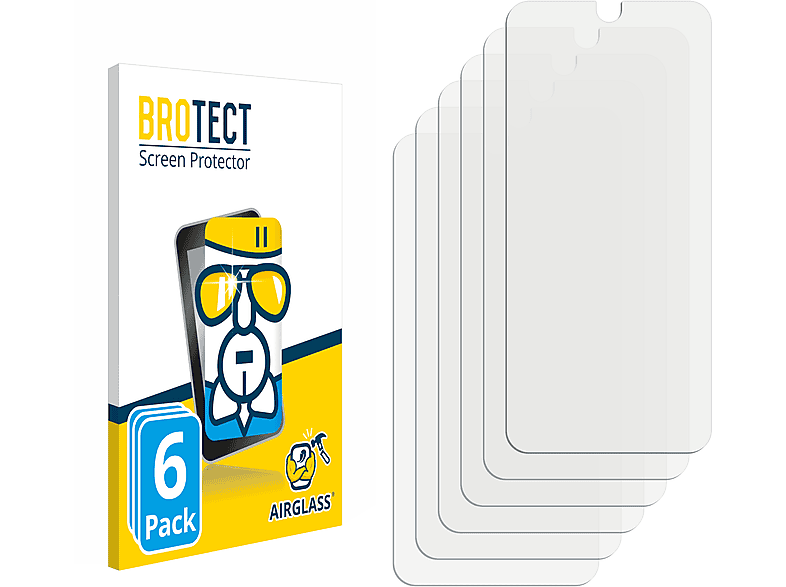 BROTECT 6x Airglass klare Pro) Pocket myPhone Schutzfolie(für