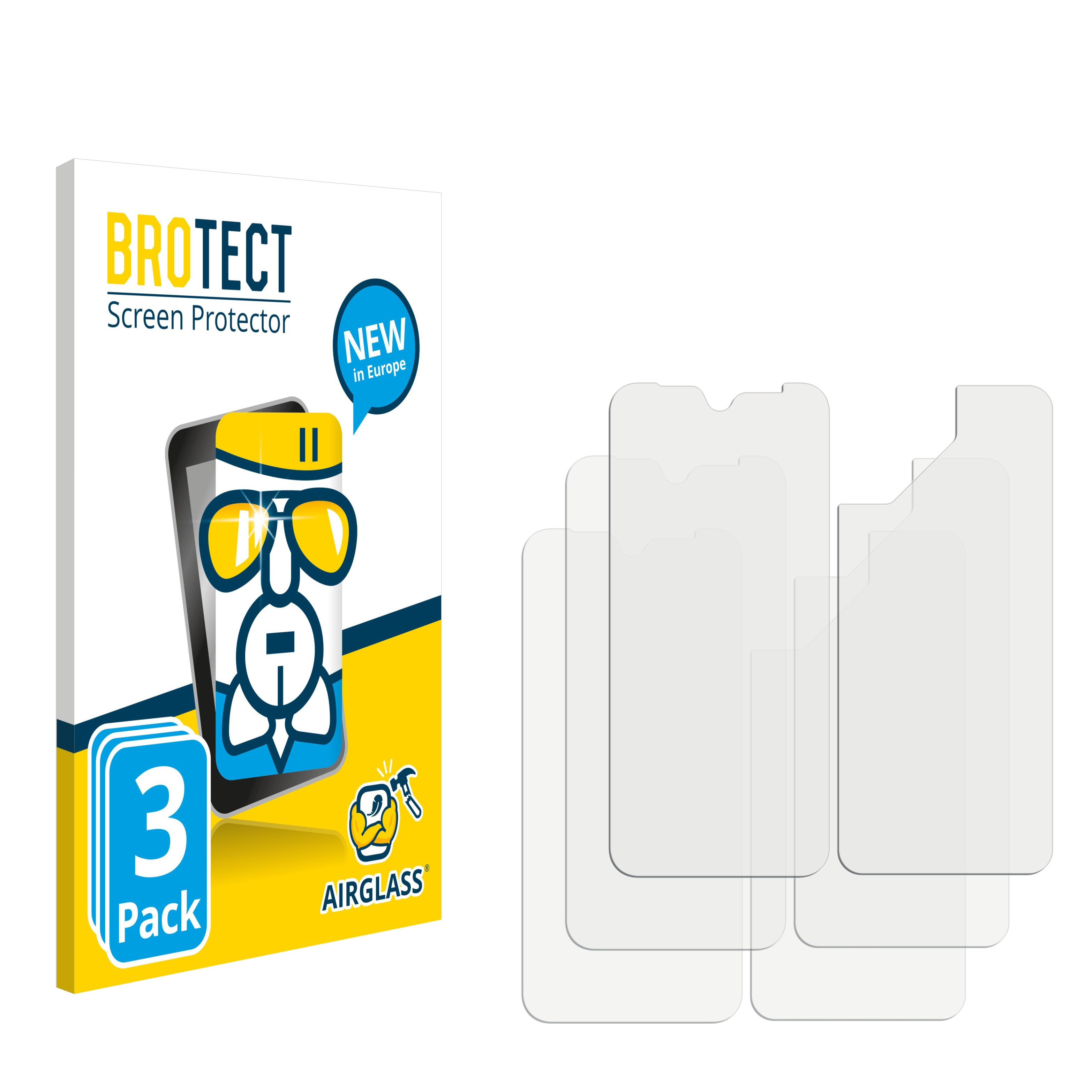 klare 4) 3x Airglass BROTECT Fairphone Schutzfolie(für