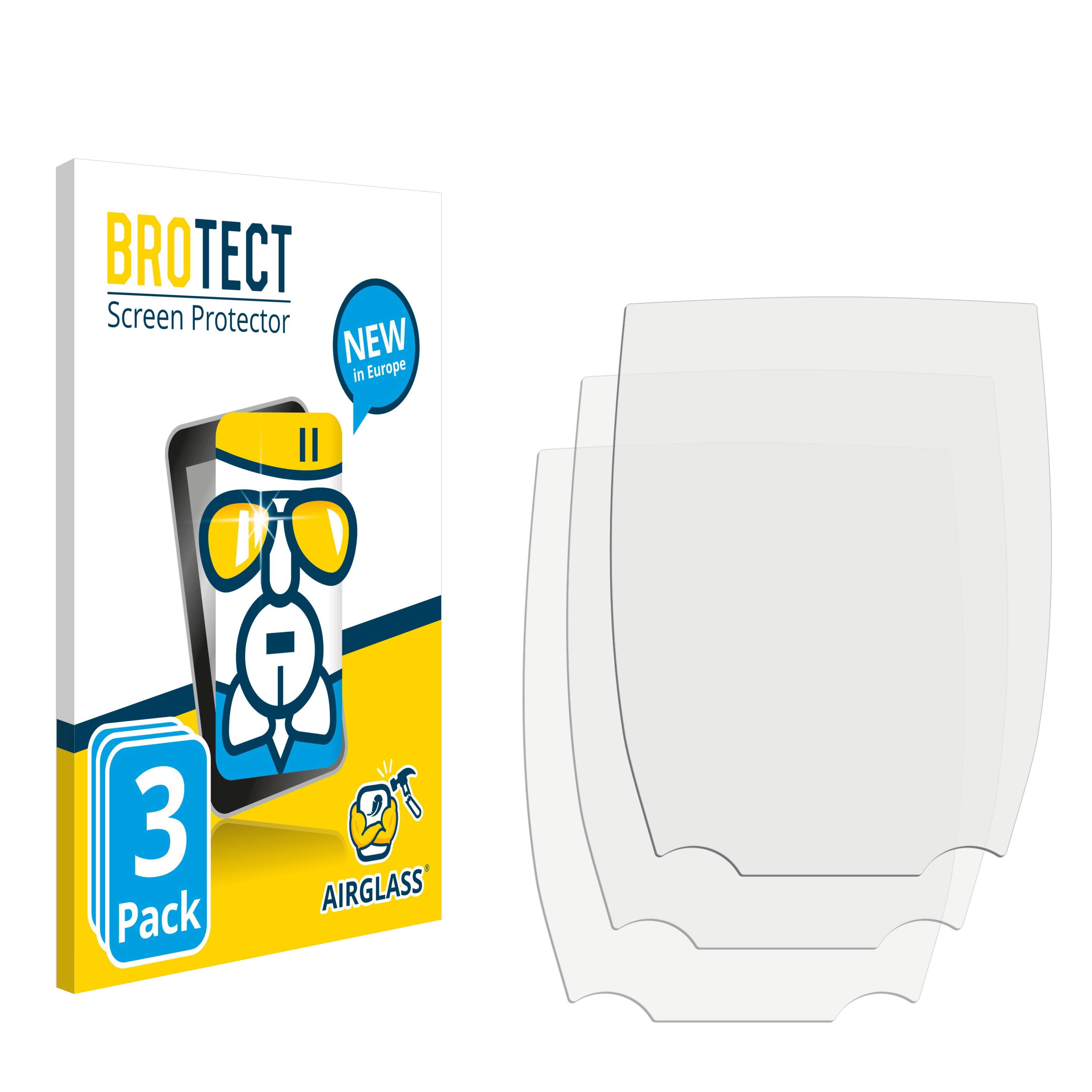 BROTECT 3x Airglass klare Schutzfolie(für Funktel FC4 Medical)