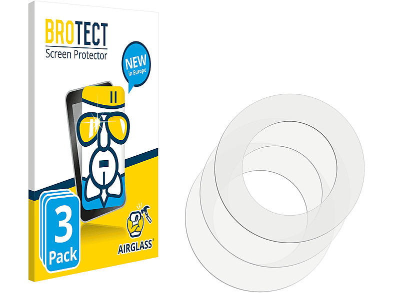 BROTECT Shortcut 3x Twist) Airglass Labs Schutzfolie(für Flic klare