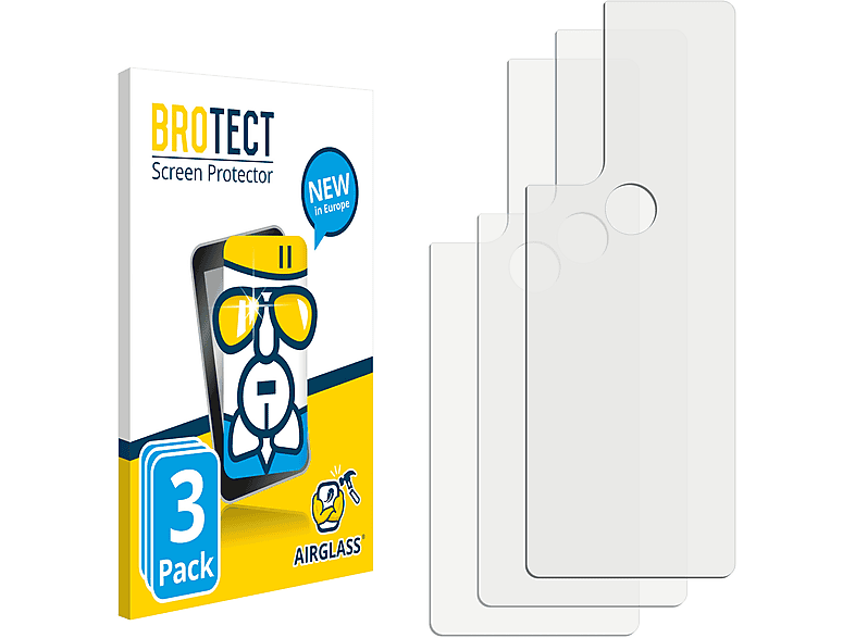 BROTECT 3x Airglass klare Schutzfolie(für (2021)) Edge Motorola