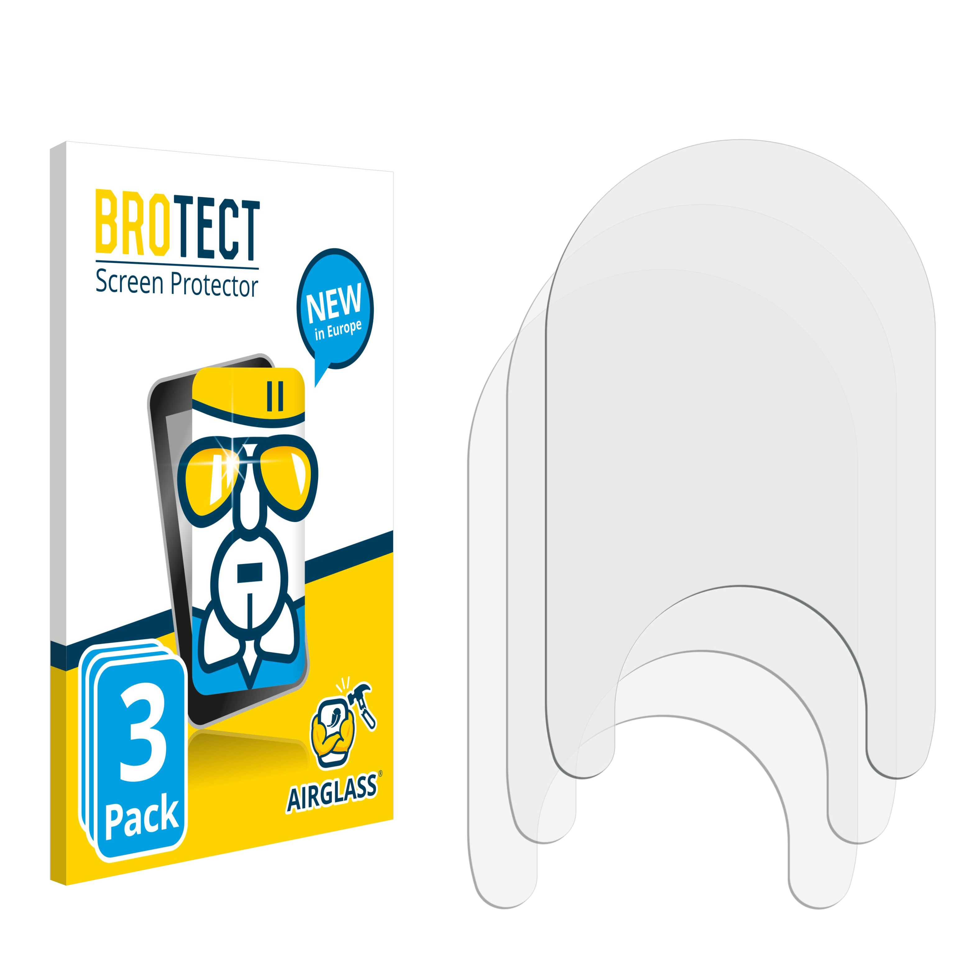 BROTECT 3x S Airglass Brondi Amico Nero) klare Schutzfolie(für