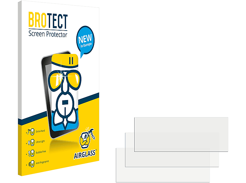BROTECT 3x Airglass klare Schutzfolie(für Porsche Cayenne E3 2019 PCM)