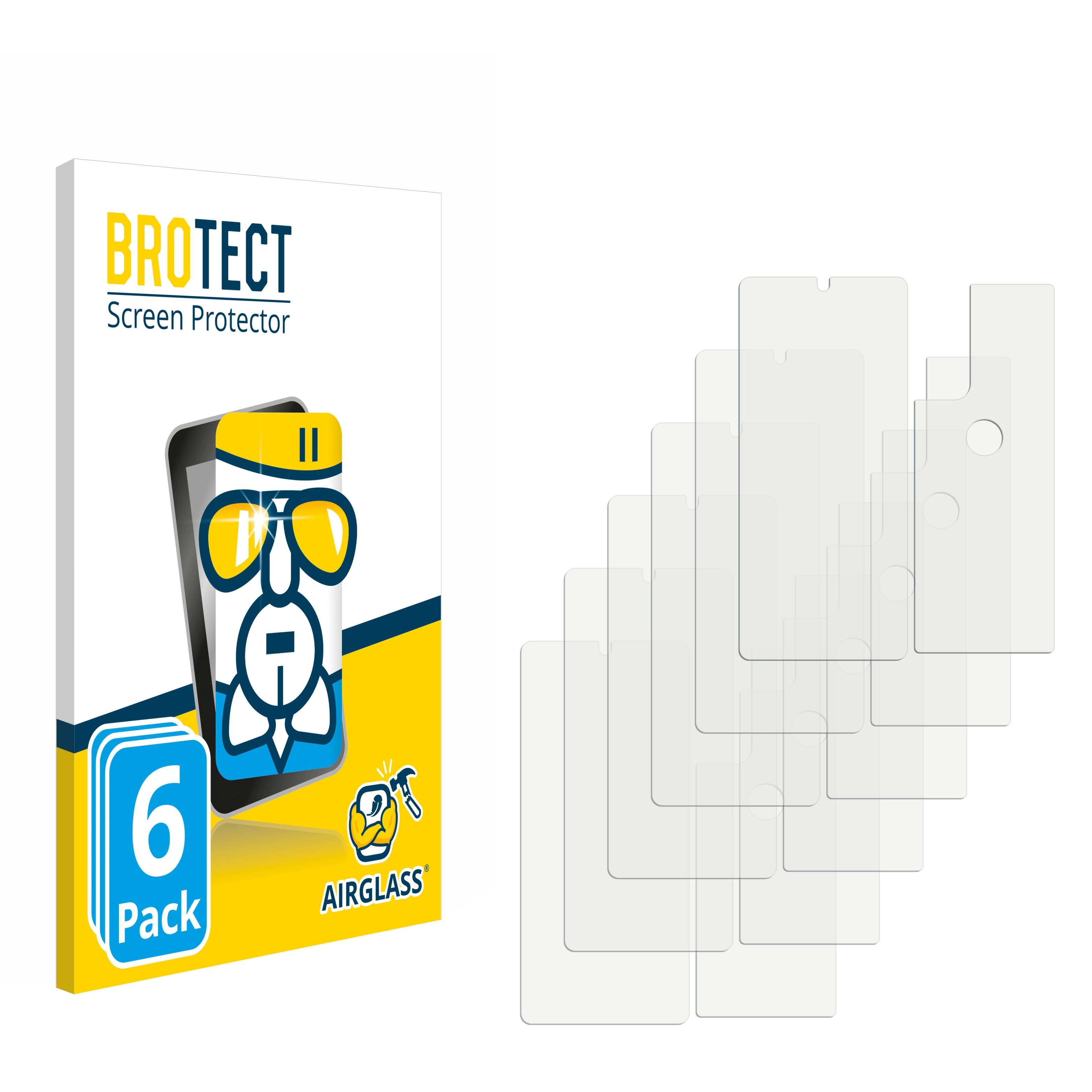 BROTECT 6x Edge Pro) Airglass 20 klare Motorola Schutzfolie(für